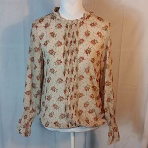 Charming Charlie Floral Peasant Blouse